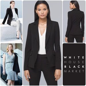 WHBM black Seasonless SUITING JACKET 570240822 Sz4